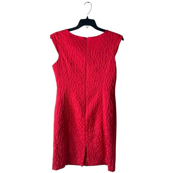 Vintage Sandra Darren Sheath Dress 12 Textured Bow Zip Chic Evening Cocktail - Picture 2 of 8